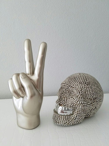 Interior Illusions Plus Silver Peace Sign Table Top - 8
