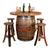 Napa East Wine Barrel Round Top Table Set: Cabinet Base