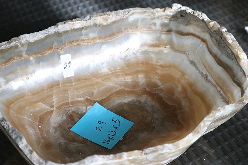 Raw Edge Natural Free Form Onyx Bowl | ModishStore | Decorative Bowls