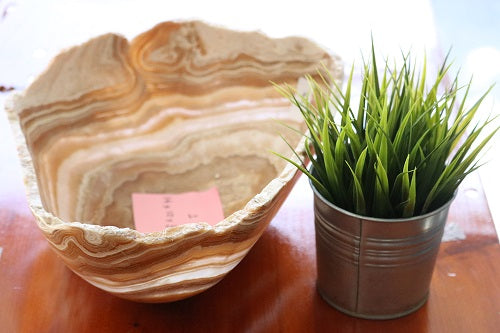Raw Edge Natural Free Form Onyx Bowl-3