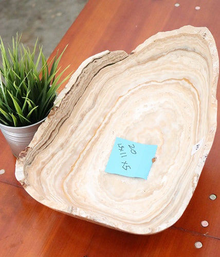 Raw Edge Natural Free Form Onyx Bowl | ModishStore | Decorative Bowls