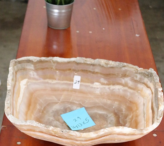 Raw Edge Natural Free Form Onyx Bowl | ModishStore | Decorative Bowls