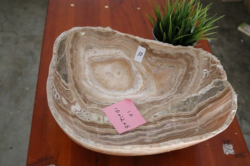 Raw Edge Natural Free Form Onyx Bowl-7