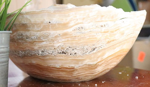 Raw Edge Natural Free Form Onyx Bowl-7
