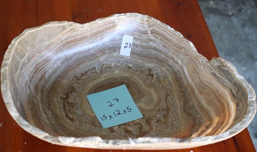 Raw Edge Natural Free Form Onyx Bowl-6