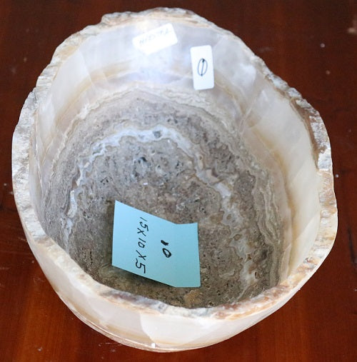 Raw Edge Natural Free Form Onyx Bowl-Small, Round-3