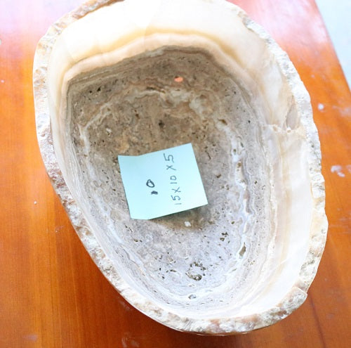 Raw Edge Natural Free Form Onyx Bowl-Small, Round-4
