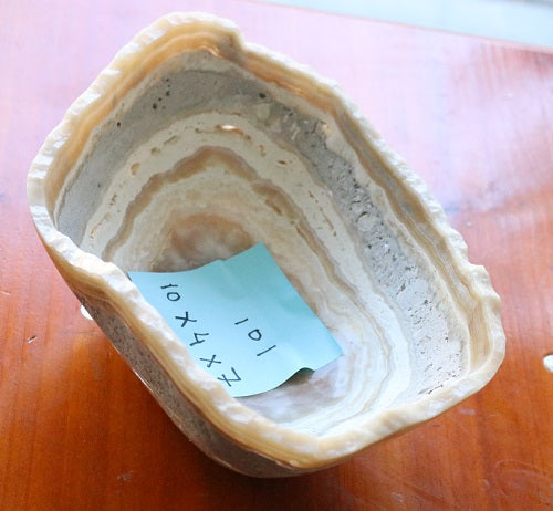 Raw Edge Natural Free Form Onyx Bowl-Small, Oblong-3