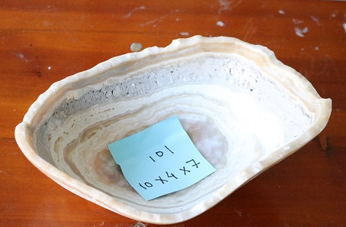 Raw Edge Natural Free Form Onyx Bowl-Small, Oblong-4