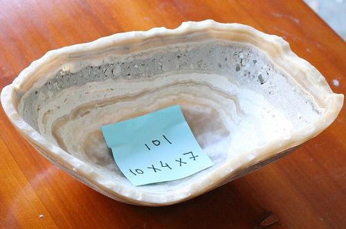 Raw Edge Natural Free Form Onyx Bowl-Small, Oblong-5