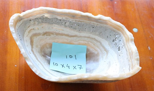 Raw Edge Natural Free Form Onyx Bowl-Small, Oblong-6