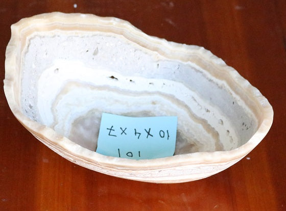 Raw Edge Natural Free Form Onyx Bowl-Small, Oblong | ModishStore | Decorative Bowls