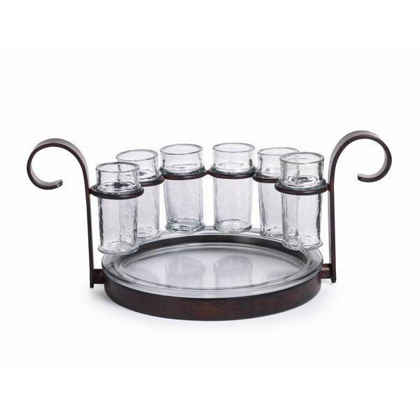 Zodax Regale 6-Shot Tequila Serving Set - Bronze | Drinkware | Modishstore-2