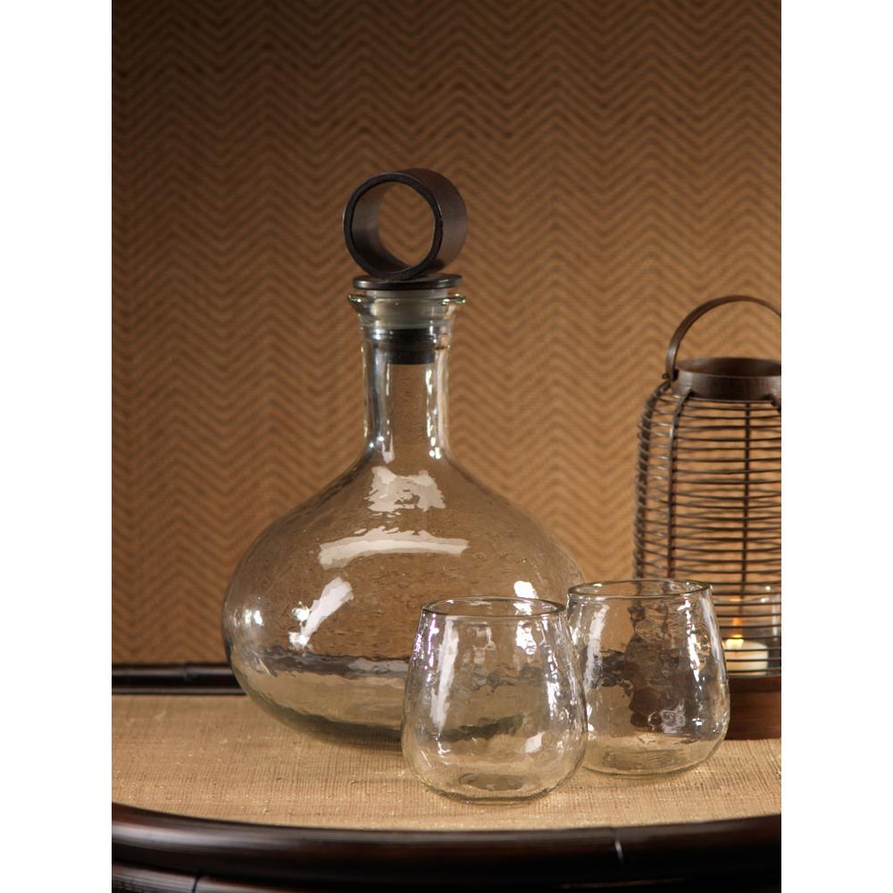 Zodax Garan Hammered Stemless All Purpose Glass - Set of 4 | Drinkware | Modishstore