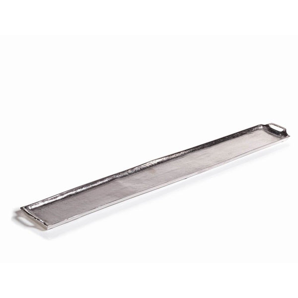 Zodax 40-Inch Long Raw Nickel Tray - Silver | Trays | Modishstore