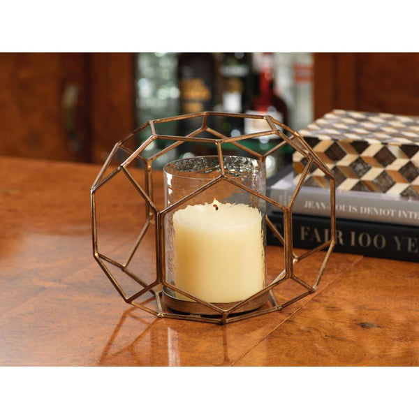 Zodax 8-Inch Tall Caged Hurricane Candle Holder | Candle Holders | Modishstore