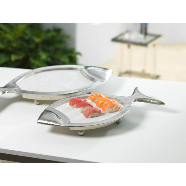 Zodax Cabo Marble/Aluminum Fish Tray | Trays | Modishstore
