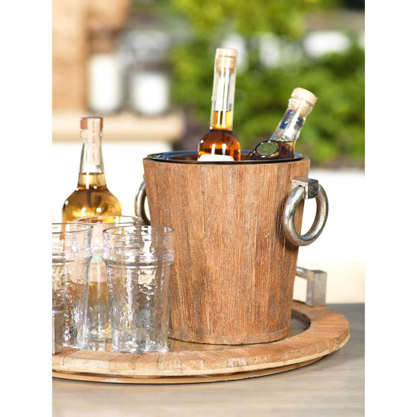 Zodax Hagron Reclaimed Wood/Metal Bucket - Set of 2 | Ice & Party Buckets | Modishstore-2
