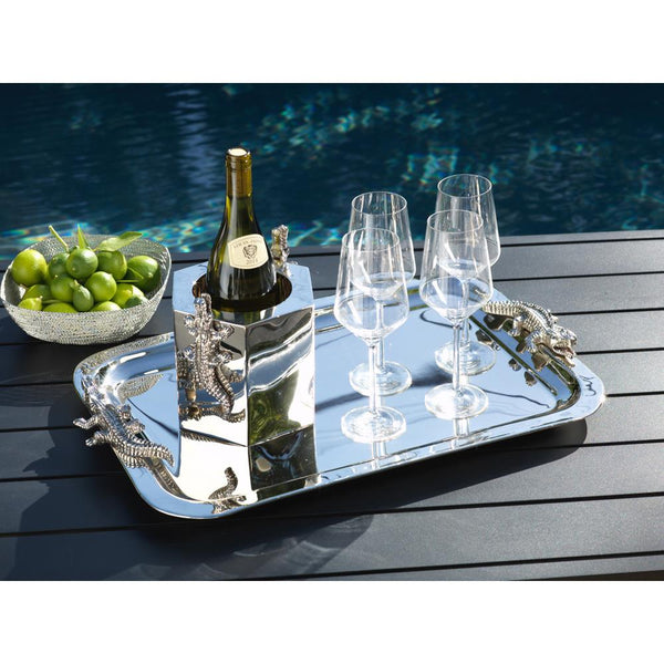 Zodax 22-Inch Long Crocodile Serving Tray | Trays | Modishstore