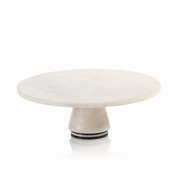 Zodax 12-Inch Diameter Marine Marble Cake Stand / Cheese Board | Cutting & Serving Boards | Modishstore-2
