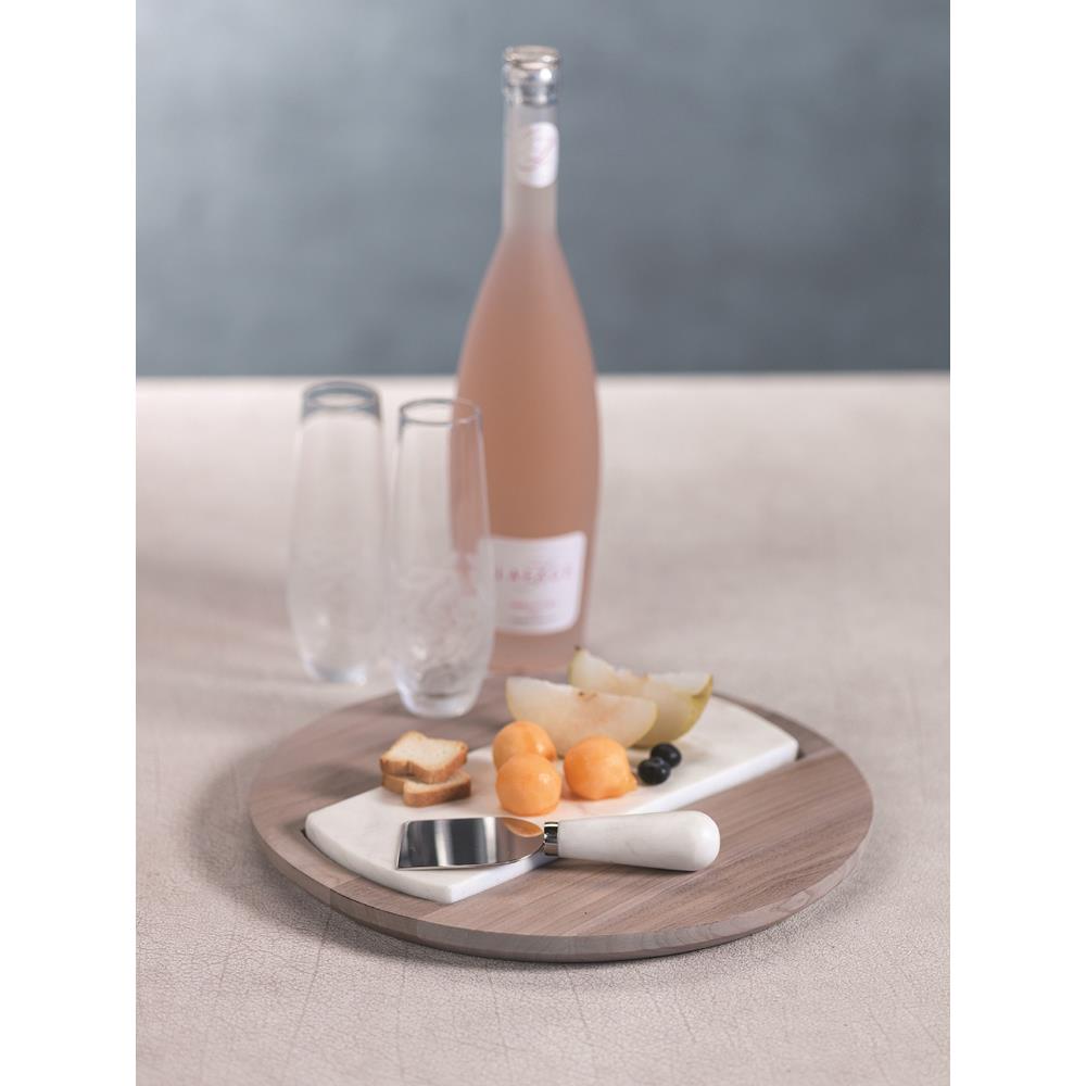 Zodax Viceroy Teak & Marble Cheese Platter | Cutting & Serving Boards | Modishstore-2