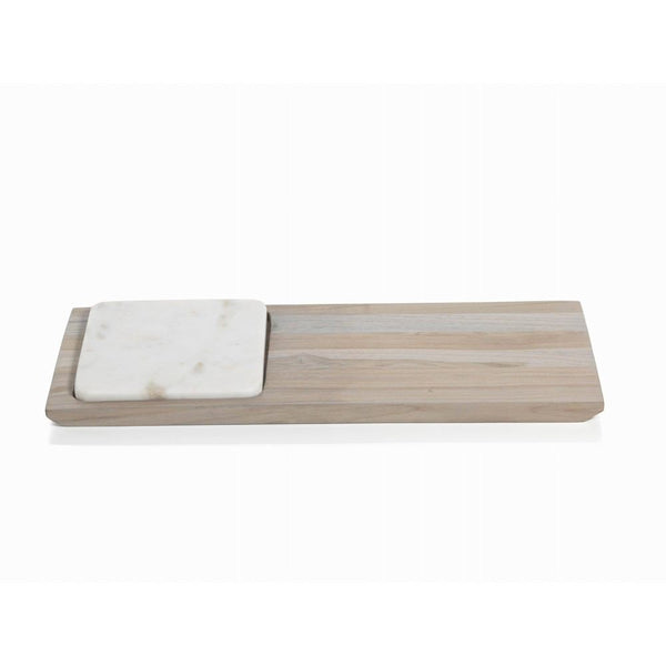 Zodax Viceroy Teak & Marble Cheese Platter | Cutting & Serving Boards | Modishstore-8