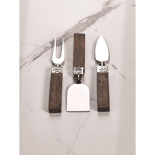 Zodax 3-Piece Mango Wood Cheese Tool Set | Kitchen Accessories | Modishstore