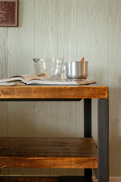 Napa East Vintage Factory Wood Kitchen Cart