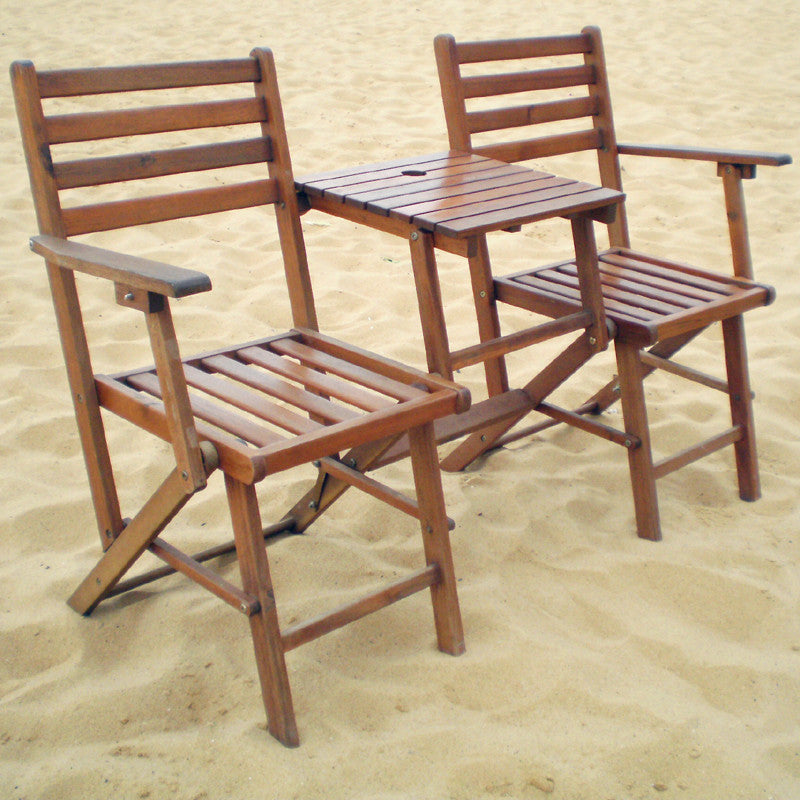 A&B Home Folding Attached Chairs And Table