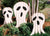 Kalalou Painted Metal Ghosts Yard Stakes - Set Of 3 | Modishstore | Outdoor Decor