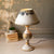 Kalalou Table Lamp With Wooden Base & Metal Shade | Modishstore | Table Lamps | CCG1531
