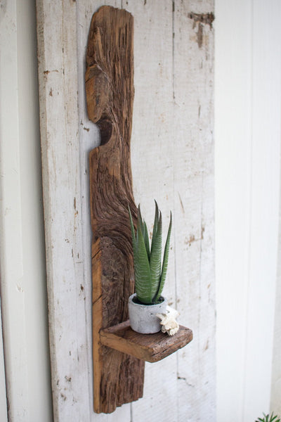 Kalalou Tall Recycled Wood Wall Shelf | Modishstore | Wall Shelf | NSE1010  