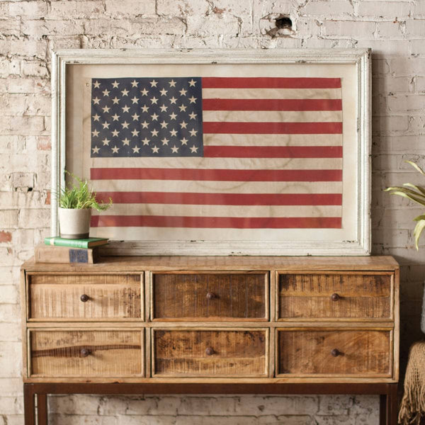 Kalalou Framed American Flag- Large | Modishstore | Wall Decor