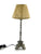 Vagabond Vintage Zinc Based Balustrade Lamp with Burlap Shade | Modishstore | Table Lamps
