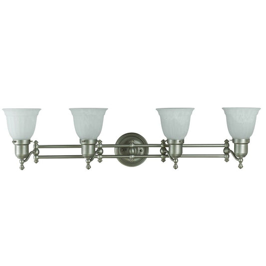 Cal Lighting LA-194-S/BRS 4 Light Bathroom Light | Modishstore | Wall Lamps