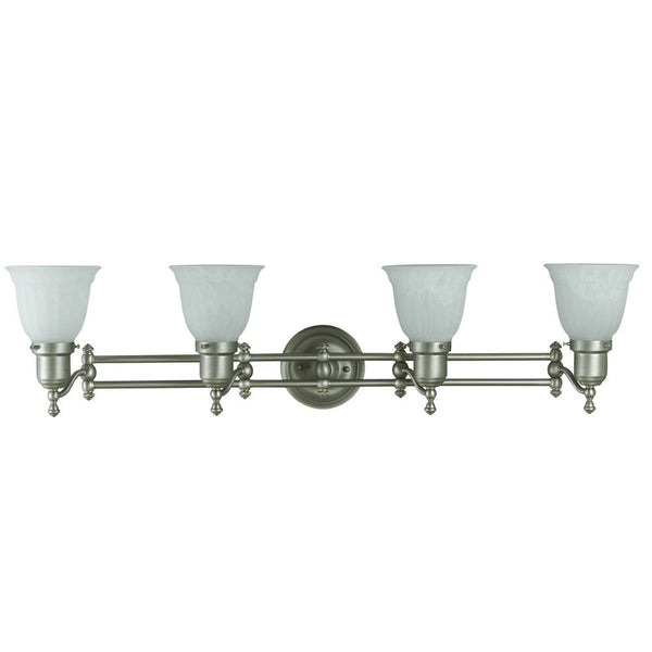 Cal Lighting LA-194-S/BRS 4 Light Bathroom Light | Modishstore | Wall Lamps