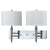 Cal Lighting LA-2007W2L-1CH 60W X 2 Metal Wall Lamp | Modishstore | Wall Lamps