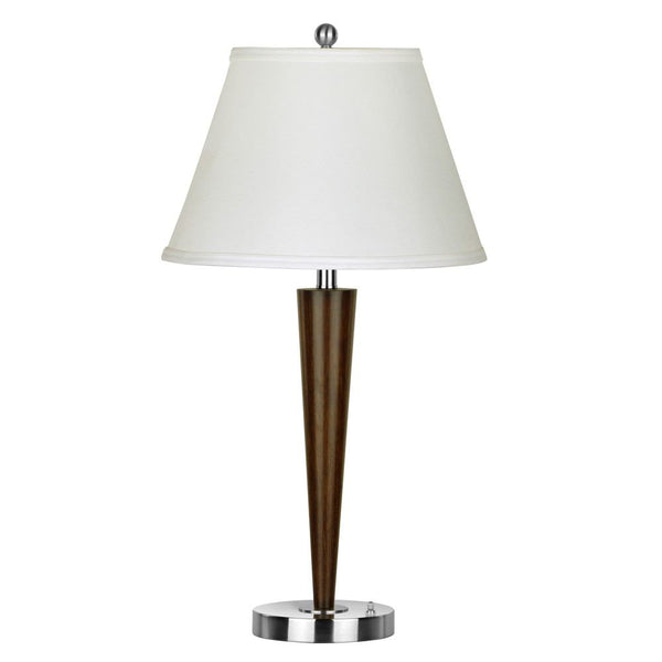 Cal Lighting LA-2025NS-2BW 60Wx2 Night Stand Lamp With 1 Outlet | Modishstore | Table Lamps