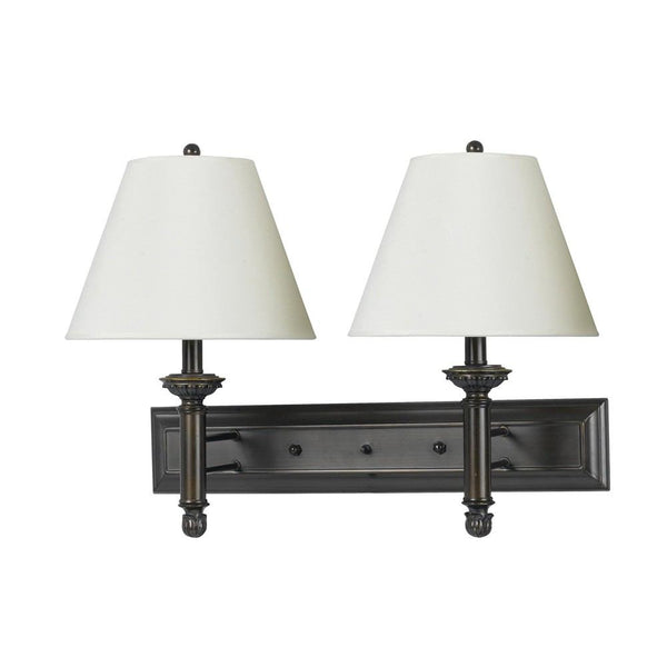 Cal Lighting LA-60002W2L-1 60W X 2 Hotel Wall Lamp | Modishstore | Wall Lamps
