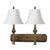 Cal Lighting LA-60005W2L-1 60Wx2 Resin/Metal Fixed Arm Wall Lamp | Modishstore | Wall Lamps