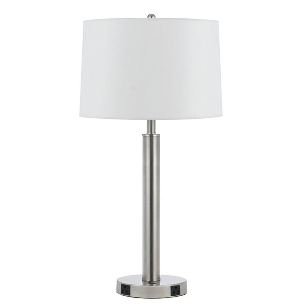 Cal Lighting LA-8020NS-1-BS 60W Metal N/S Lamp With 2 Outlets | Modishstore | Table Lamps