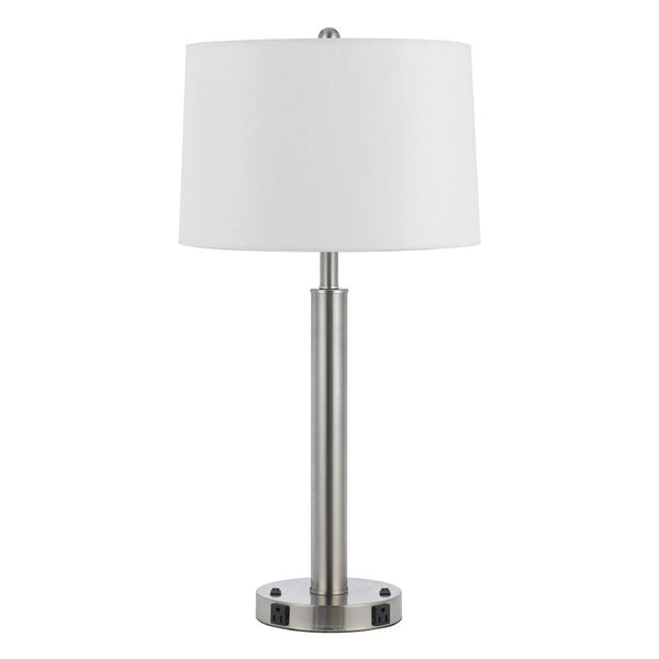 Cal Lighting LA-8020NS-2-BS 60W X 2 Metal N/S Lamp With 2 Outlet | Modishstore | Table Lamps