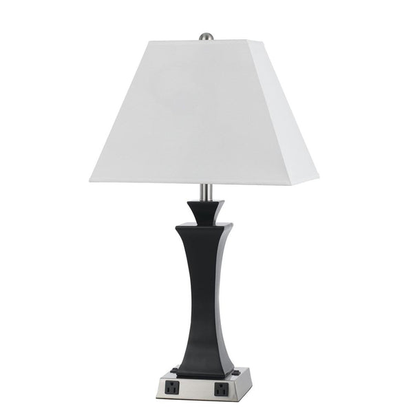 Cal Lighting LA-8021NS-2-BS 60W X 2 Metal N/S Lamp With 2 Outlet | Modishstore | Table Lamps