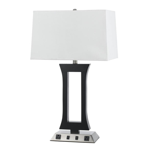 Cal Lighting LA-8022NS-2-BS 60W X 2 Metal N/S Lamp With 2 Outlet | Modishstore | Table Lamps