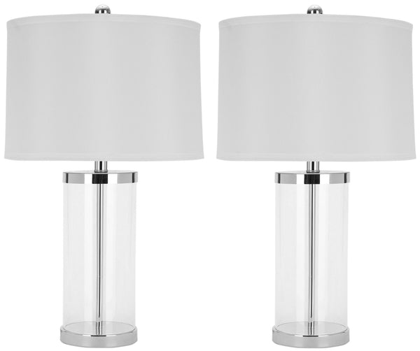 Safavieh Jeanie Glass Cylinder Lamp | Table Lamps |  Modishstore 