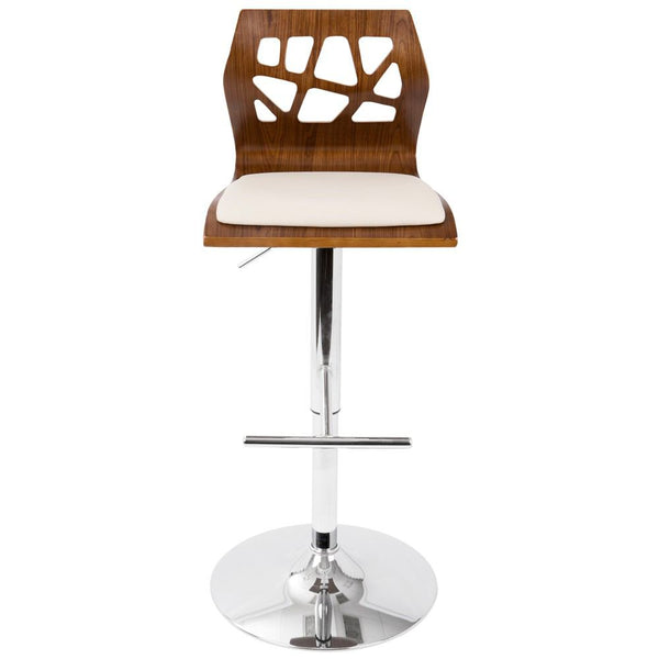 LumiSource Folia Bar Stool | Bar Stools | BS-JY-FL WAL+BK | Modishstore - 23