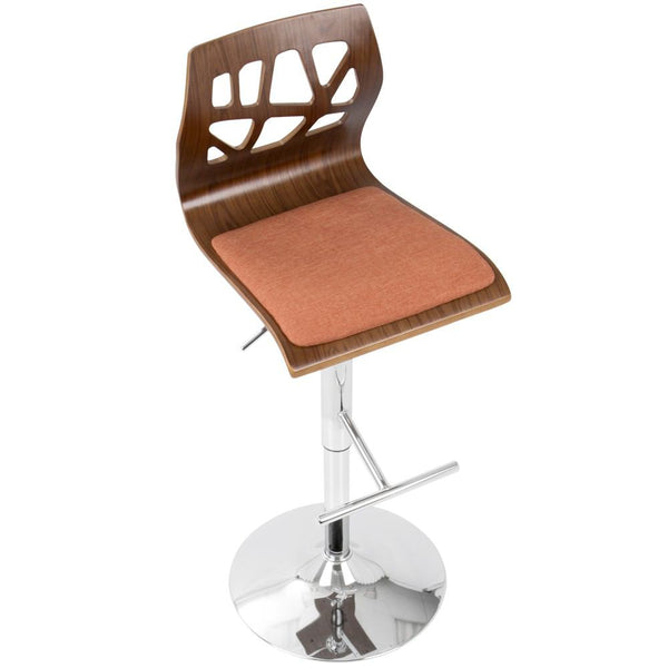 LumiSource Folia Bar Stool | Bar Stools | BS-JY-FL WAL+BK | Modishstore - 7