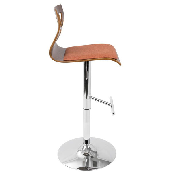 LumiSource Folia Bar Stool | Bar Stools | BS-JY-FL WAL+BK | Modishstore - 3