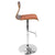 LumiSource Folia Bar Stool | Bar Stools | BS-JY-FL WAL+BK | Modishstore - 3