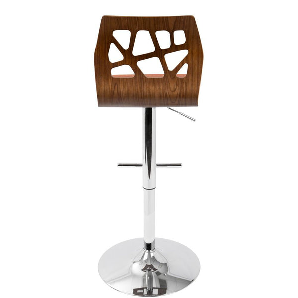 LumiSource Folia Bar Stool | Bar Stools | BS-JY-FL WAL+BK | Modishstore - 5